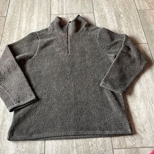 Preloved Trinity size M,gray sweater 3/4 zipper,2inch slits on sides,for women